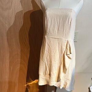 Le Lis Cream Strapless Dress